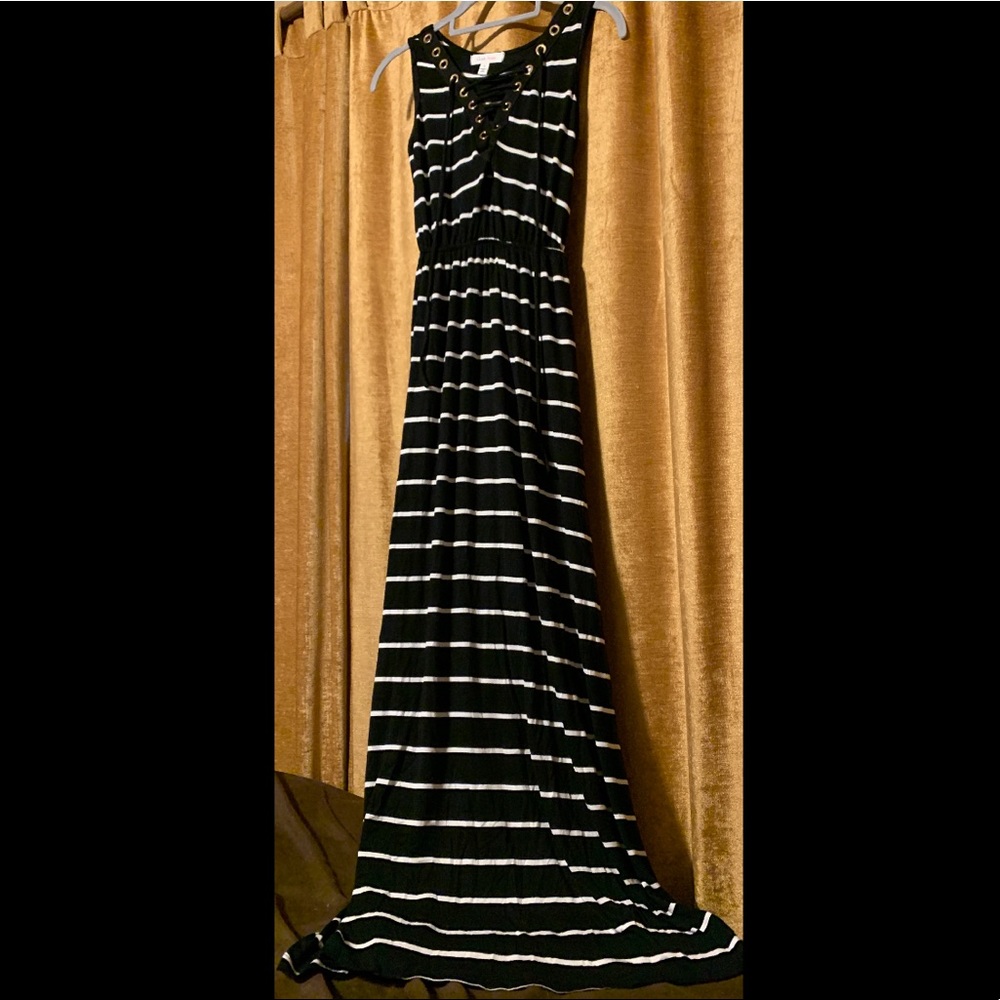 Club Soda striped maxi dress